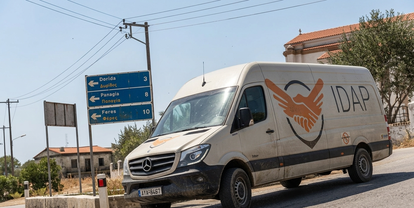 IDAP van on Altis road