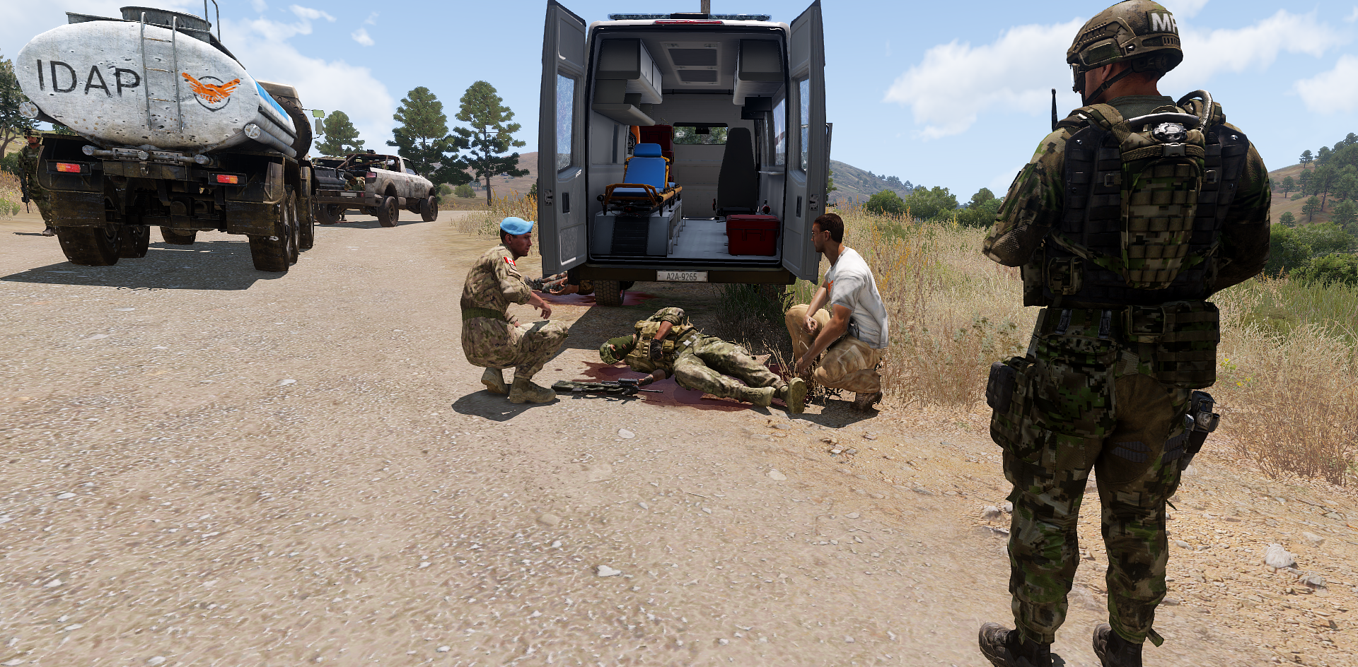IDAP convoy operation on Altis