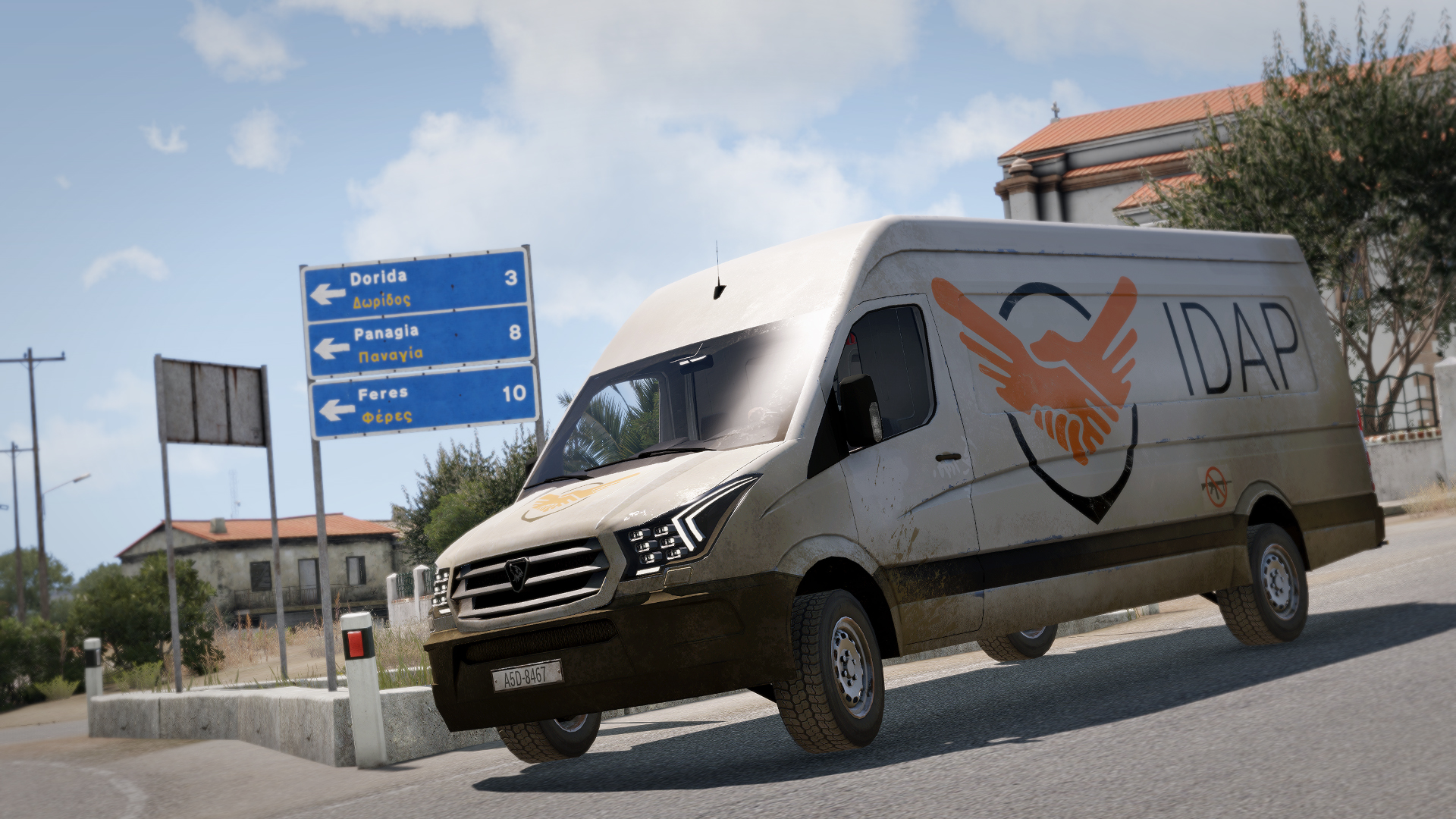 IDAP van on Altis road